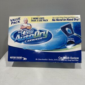 Mr Clean 2-Part Auto Dry Car Spot Free Clean and Shine,Wash Value Pack New Rare